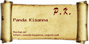 Panda Kisanna névjegykártya
